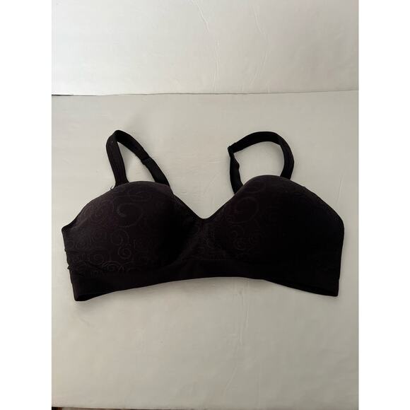 Bali Women's Comfort Revolution Wireless Bra Adjustable Straps Black Size 40C - Picture 4 of 10